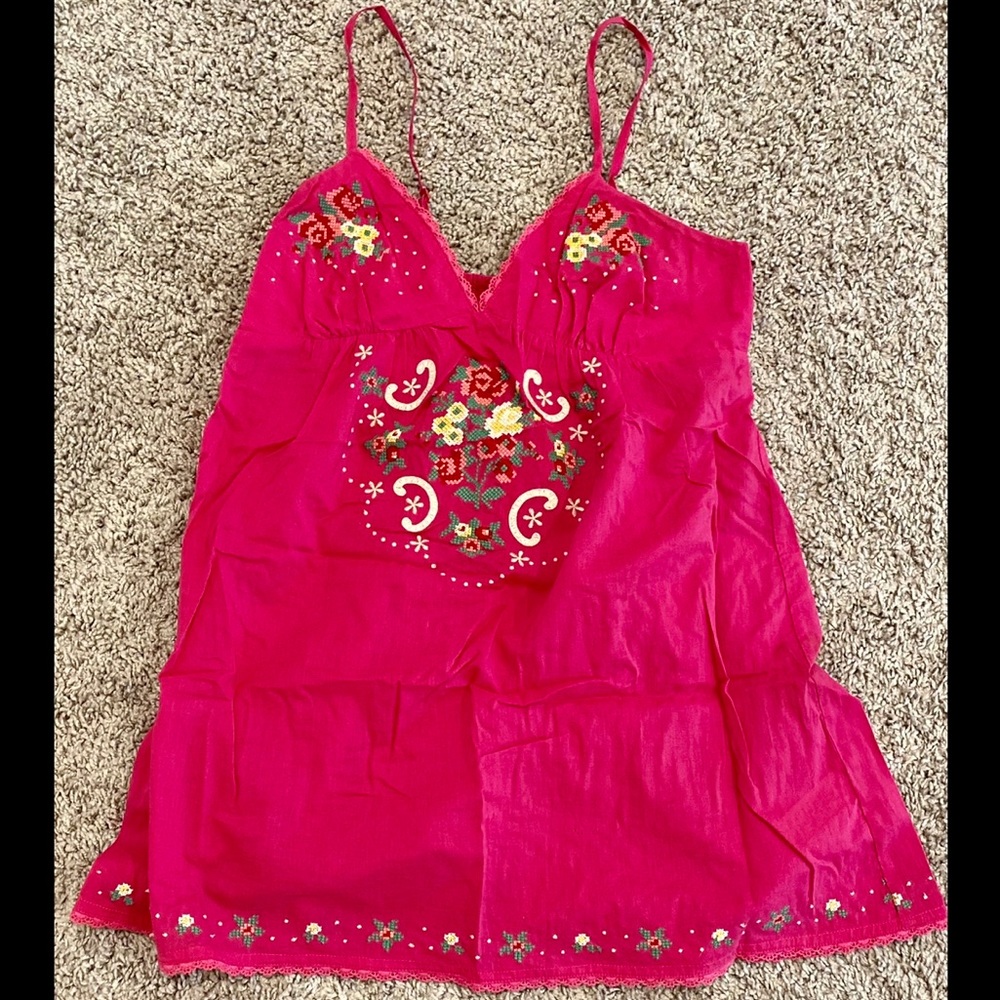 Forever 21 Bright Pink Mini Shift Dress/Tunic, Small / XS